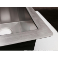 Undermount single bowl brushed stainless steel kitchen sink